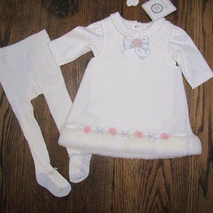 Little Me baby girls 3 piece special occasion dress outfit size 3 months